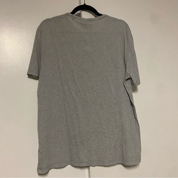 Vince Slub Stripe Short Sleeve Henley in Heather Grey Size Medium - Picture 7 of 7
